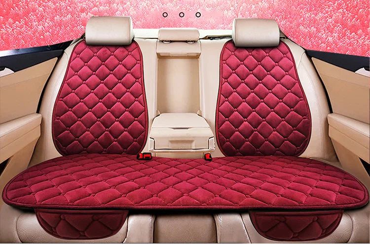 Car Seat Cover Front/Rear Velvet/fur Seat Cushion Protector Pad Black/Red/Beige/Grey/Coffee/Brown For Renault Kadjar F3 X45-EXPROTAS