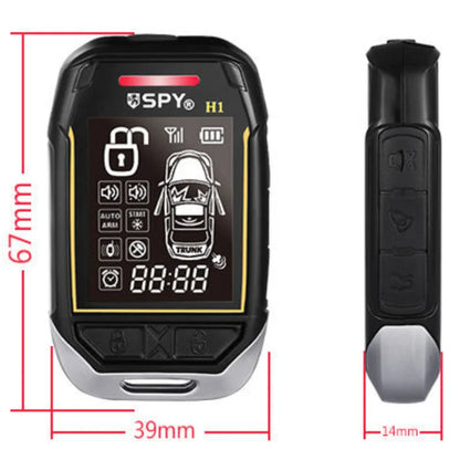 SPY Two Way Car Alarm System Full Set Immobilization Remote Starter Keyless Entry Automotive Smart Start Stop Button Lock Kit-EXPROTAS