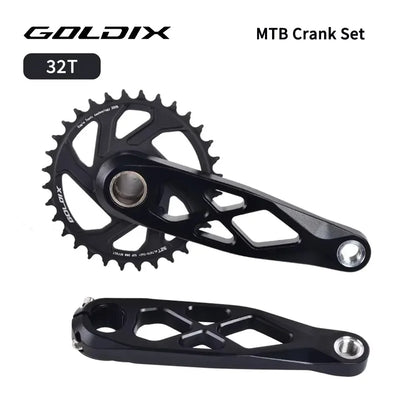 Goldix Narrow Wide Crankset 175mm MTB Square Taper Aluminum Bike Crank