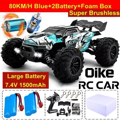 4WD RC Car Remote Control Buggy Off Road Brushless 80KM/H Racing Truck