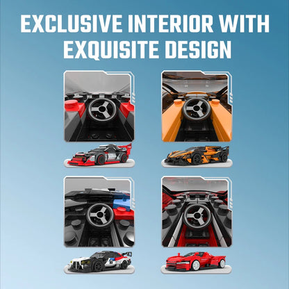 SEMBO Sports Car MOC Racing Vehicle Building Blocks Technical Auto Model Toy Gift