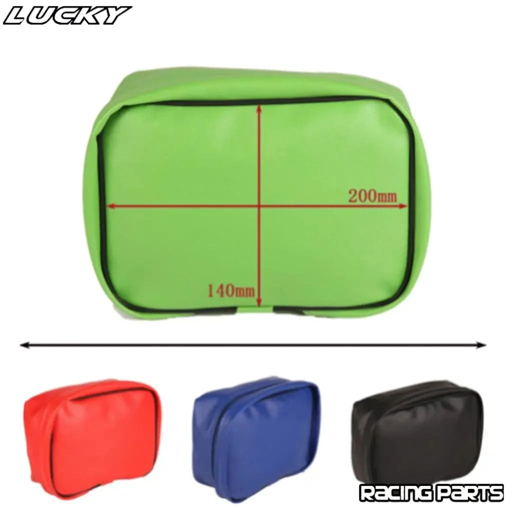 Off Road Motorcycle Rear Tool Bag PU Leather Waterproof For Honda CRF XR Series