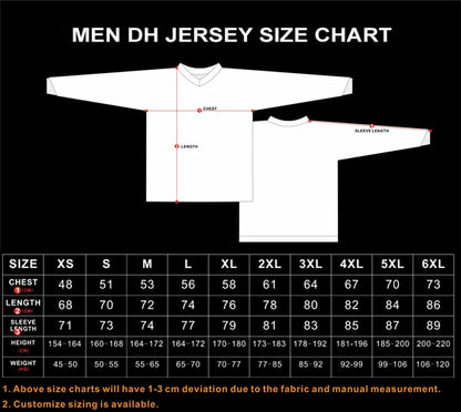 Long Sleeve Motocross Jersey Men Racing Shirt Quick Dry MTB 2024