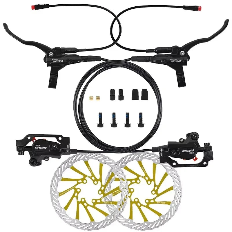 Hydraulic Disc Brake Set for E-Bike 160mm Rotors Power Control 1100mm 1800mm