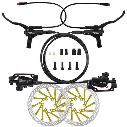Hydraulic Disc Brake Set for E-Bike 160mm Rotors Power Control 1100mm 1800mm