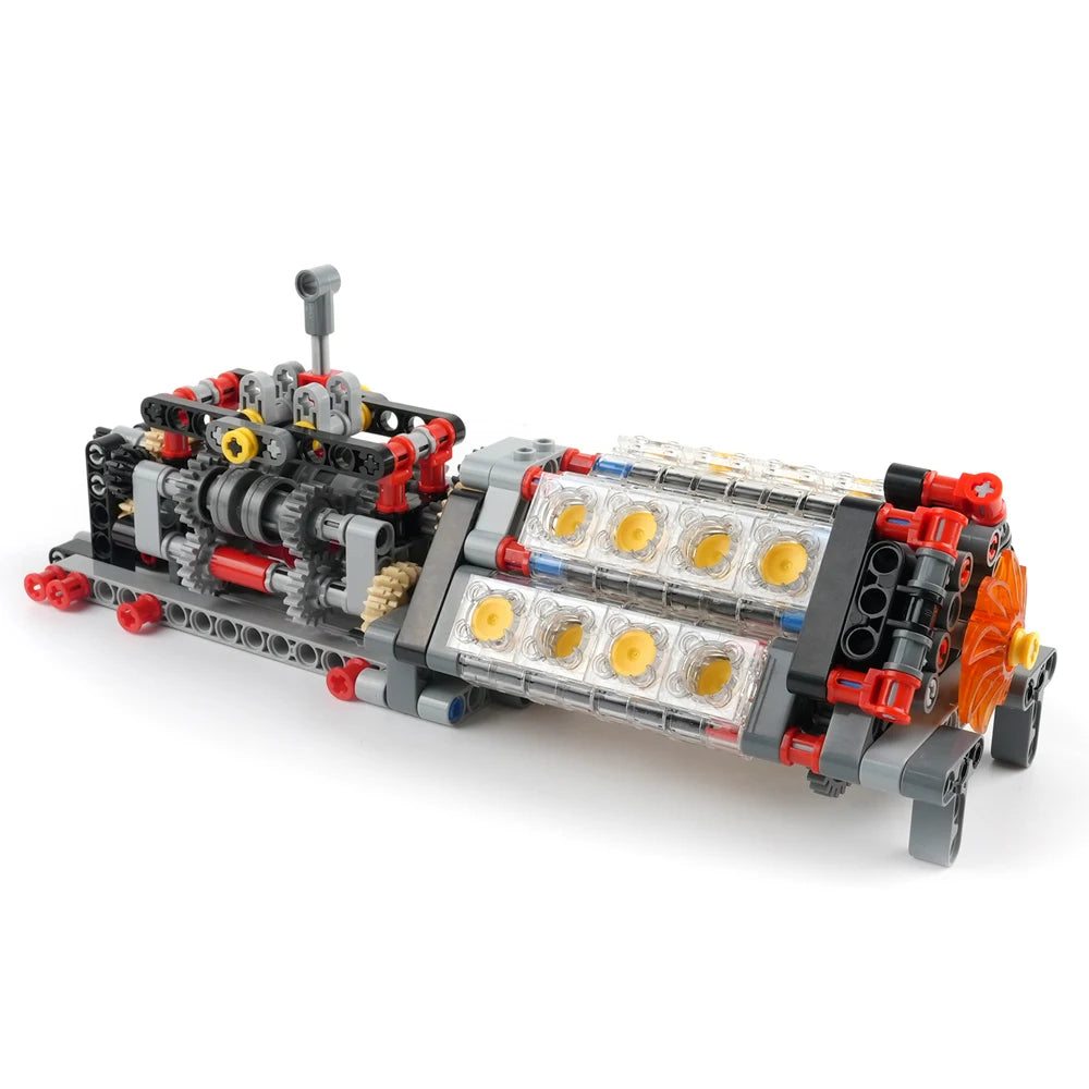 Motor AA Battery V16 Engine Gearbox MOC Technical Model DIY Electric Toy