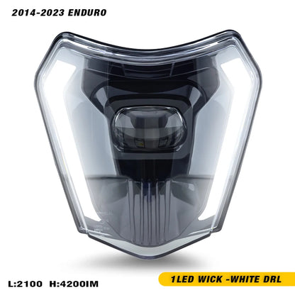 POWERZONE KTM EXC SXF XCW Headlight for Dirt Bike Enduro Motocross 2014-2023