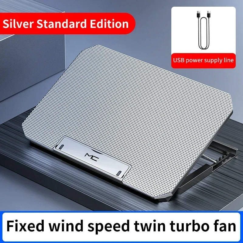 Q100 17" Gaming Laptop Cooler Pad w/ LED Screen Dual USB 2600RPM Fan