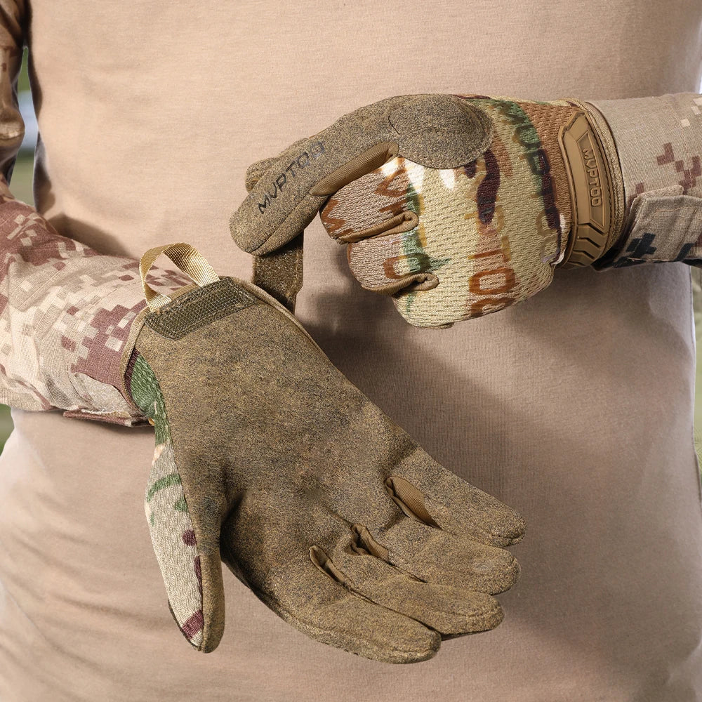 Tactical Full Finger Gloves Touch Screen Airsoft Military Combat Shooting Gear