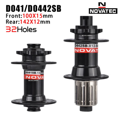 NOVATEC D041SB D042SB MTB Hub 28/32/36H 6-Bolt HG for 8-12 Speed