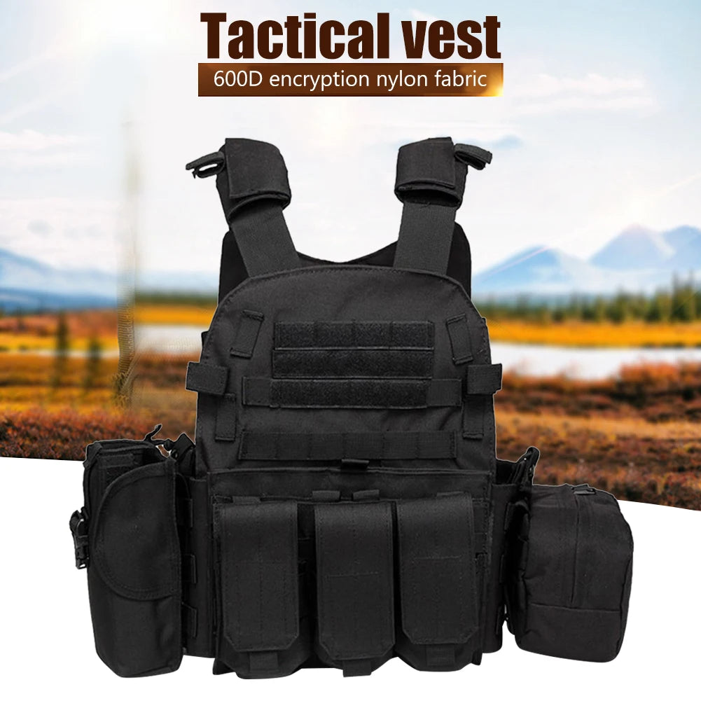Tactical Nylon MOLLE Vest Combat Body Armor Airsoft Military Camo Hunting