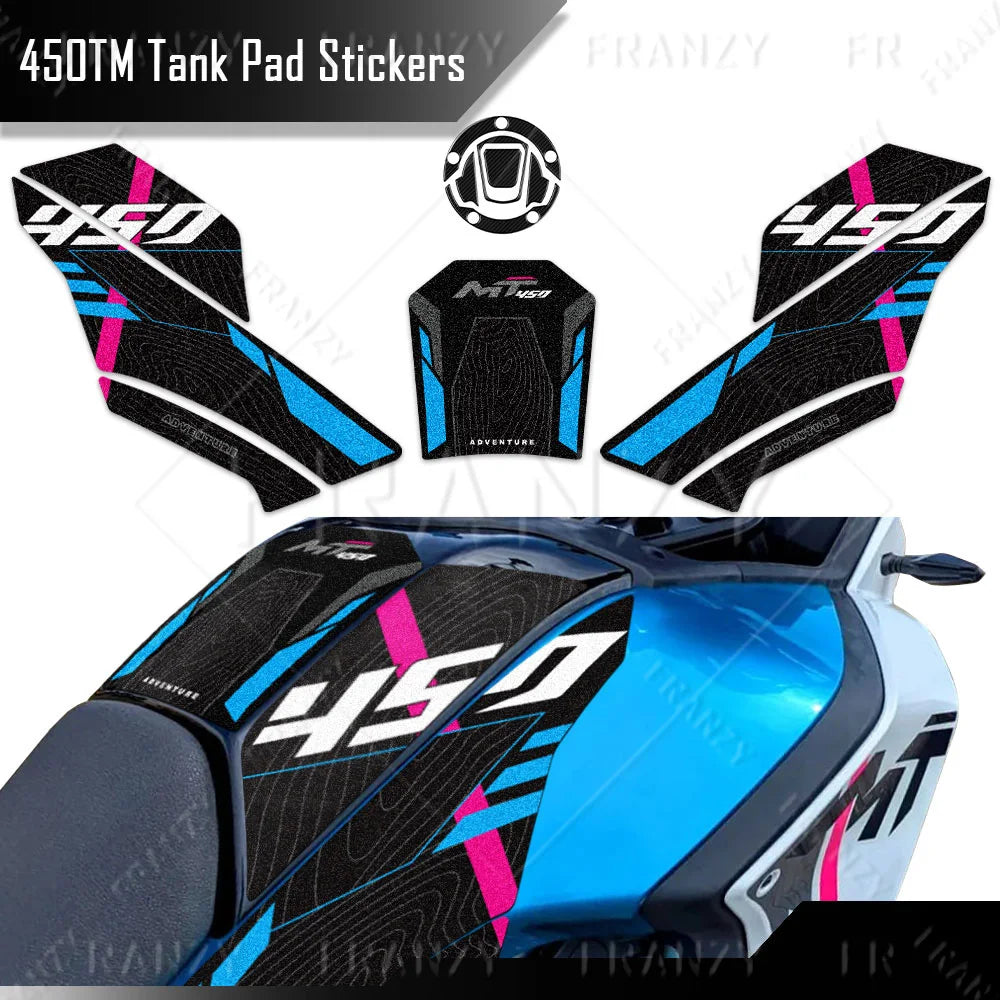 3M Motorcycle Fuel Tank Pad Anti Slip Decals for CFMOTO 450MT 2024