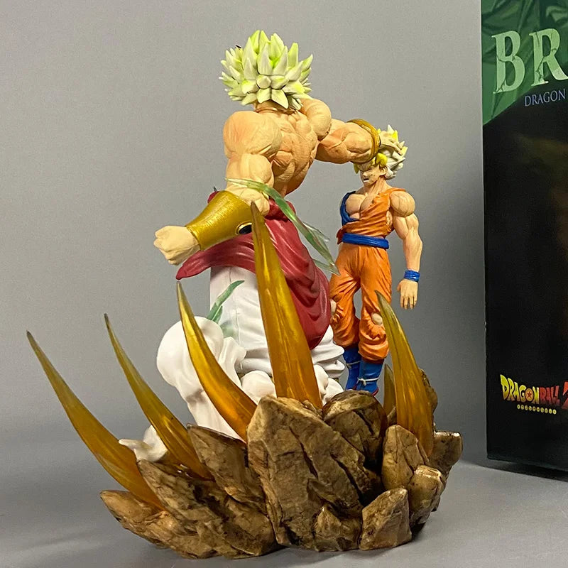 Anime Dragon Ball broly Vs Son Goku Figurine 20cm Gk Pvc Action Figures Statue Collection Model Toy Gifts-EXPROTAS
