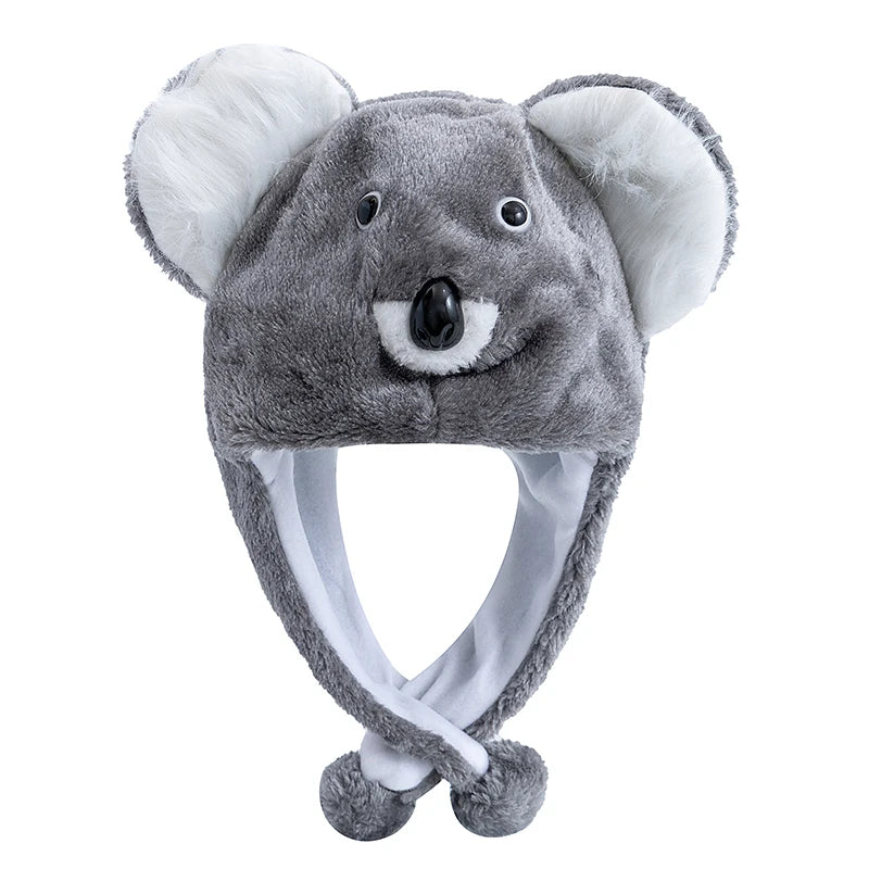 Unisex Funny Bulls Head 3D Animal Decorative Hat Winter Cap for Adults