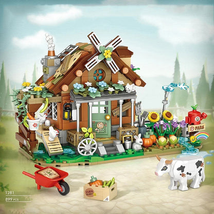 Cute Flower Building Blocks DIY Assembly Model Creative Construction Toy Gift