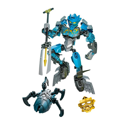 Superheroes Bionicle Golden Mask Robot Mecha Building Blocks Bricks Boys Toys
