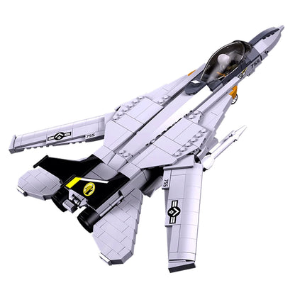 404PCS F14D Tomcat Fighter Model Bricks Military Series Carrier Based Fighter Weapon Figure Doll Building Blocks Kids DIY Toys-EXPROTAS