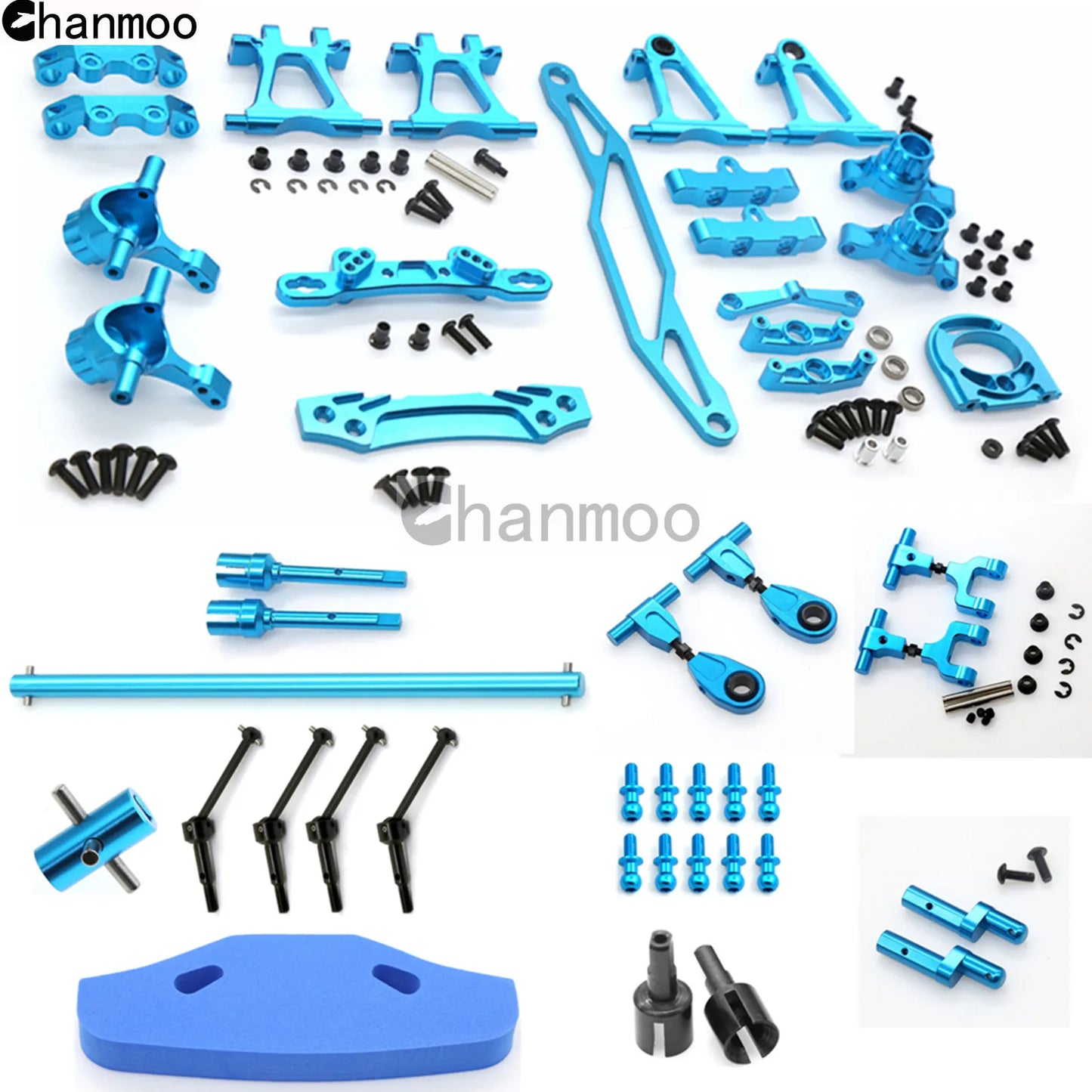 RC Car Upgrade Parts for Tamiya TT02 Metal Front Rear Steering Swing Arms