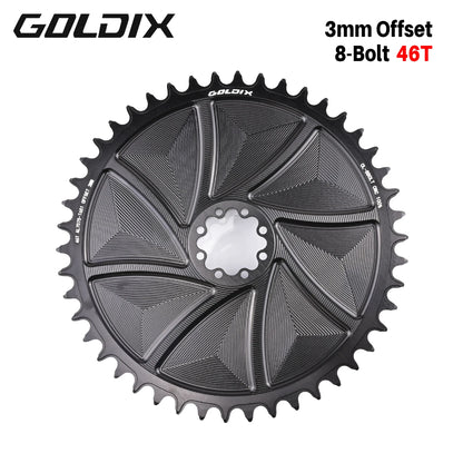 Narrow Wide Chainring 3mm Offset Goldix Direct Mount for 8Bolt Crankset