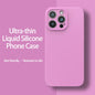 Ultra-Thin Liquid Silicone Case for iPhone 13-16 Pro Max Plus Soft Cover