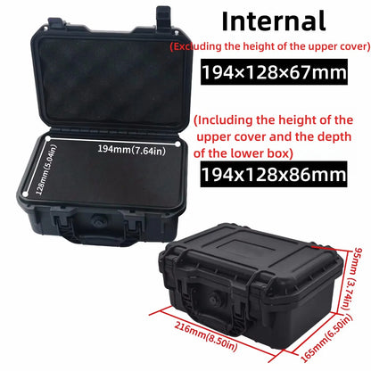 1pc Hard Carry Case Waterproof Storage Box with Pre-Cut Sponge Organizer