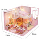Wooden Miniature Duplex Dollhouse DIY 3D Puzzle Kit with Furniture LED Decoration Gift - EXPROTAS