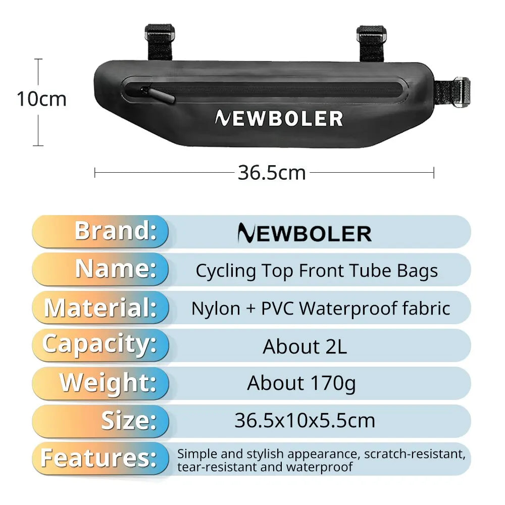 Bicycle Bag Waterproof Top Tube Frame Bag for MTB Cycling Bike Storage