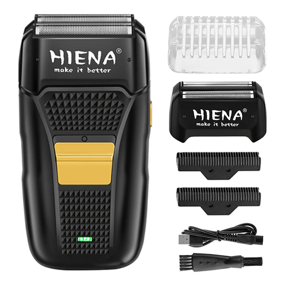 Men Electric Shaver Cordless Hair Clipper Rechargeable Hiena Razor