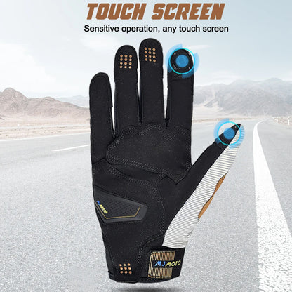 MJMOTO Summer Motorcycle Gloves Windproof Touchscreen Non-Slip Motocross