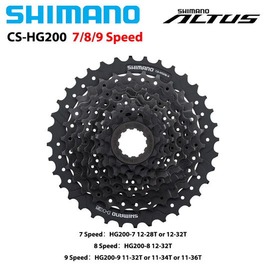 Shimano CS-HG200-9 9-Speed HG Cassette 12-28T to 12-36T - EXPROTAS