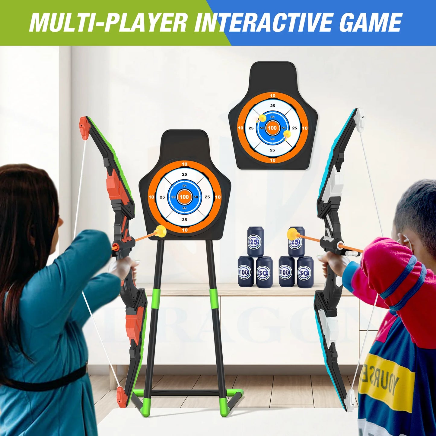 Bow And Arrows For Children Kids Archery Bow Practice Recurve Bow Outdoor Sports Game Hunting Shooting Toy Boys Gift Bow Kit Set-EXPROTAS
