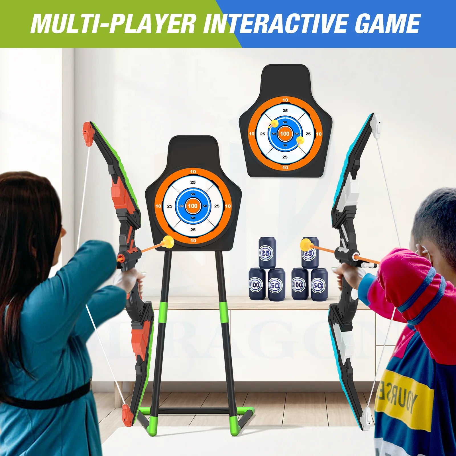 Bow And Arrows For Children Kids Archery Bow Practice Recurve Bow Outdoor Sports Game Hunting Shooting Toy Boys Gift Bow Kit Set-EXPROTAS
