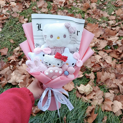 Pooh Bear Bouquet Plush Doll for Wedding Graduation Birthday Christmas