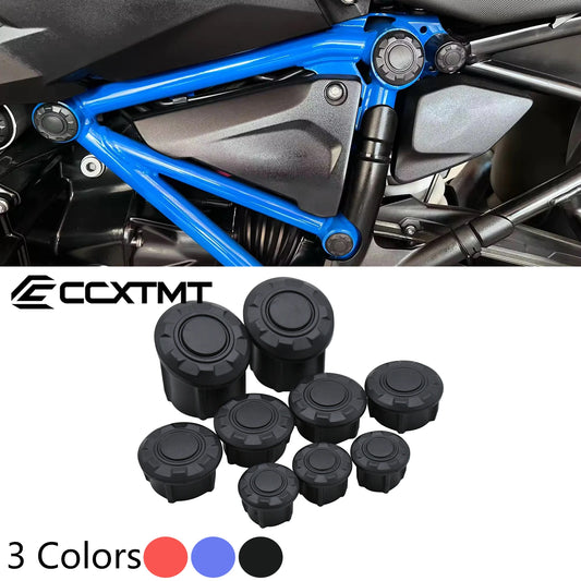 9PCS Frame Hole Cover Plugs for BMW R1250 GS LC Adventure 2018-2024