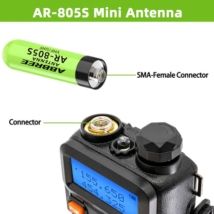 VHF UHF Antenna SMA-Female Dual Band for Baofeng Walkie Talkie Radio
