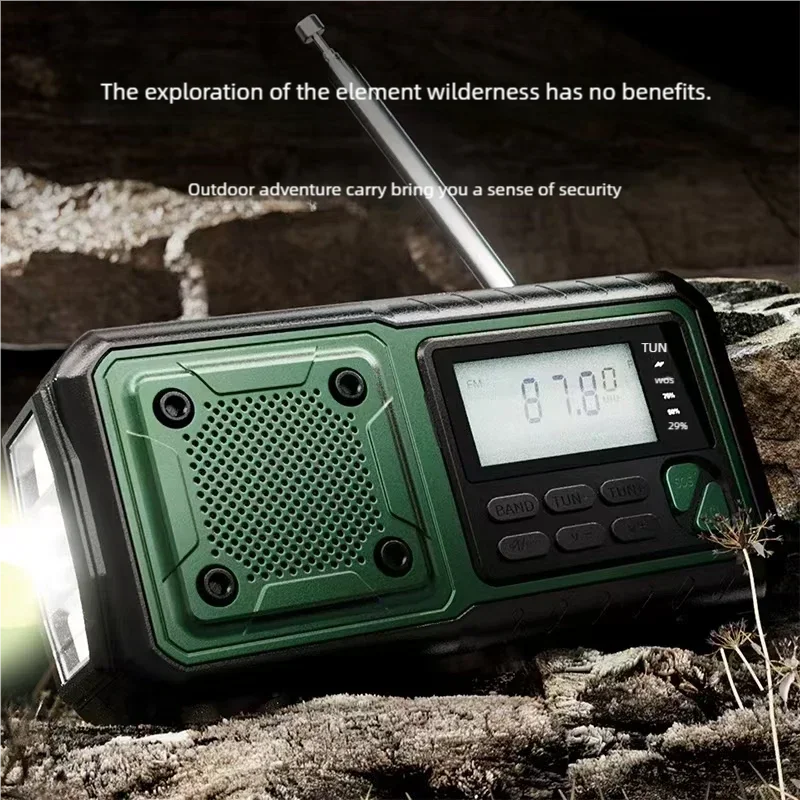 Portable Torch Reading Lamp Power Station Radio for Camping Emergency