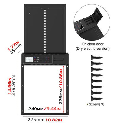Auto Chicken Coop Door | Timer-Operated Cage Opener with Anti-Pinch Safety