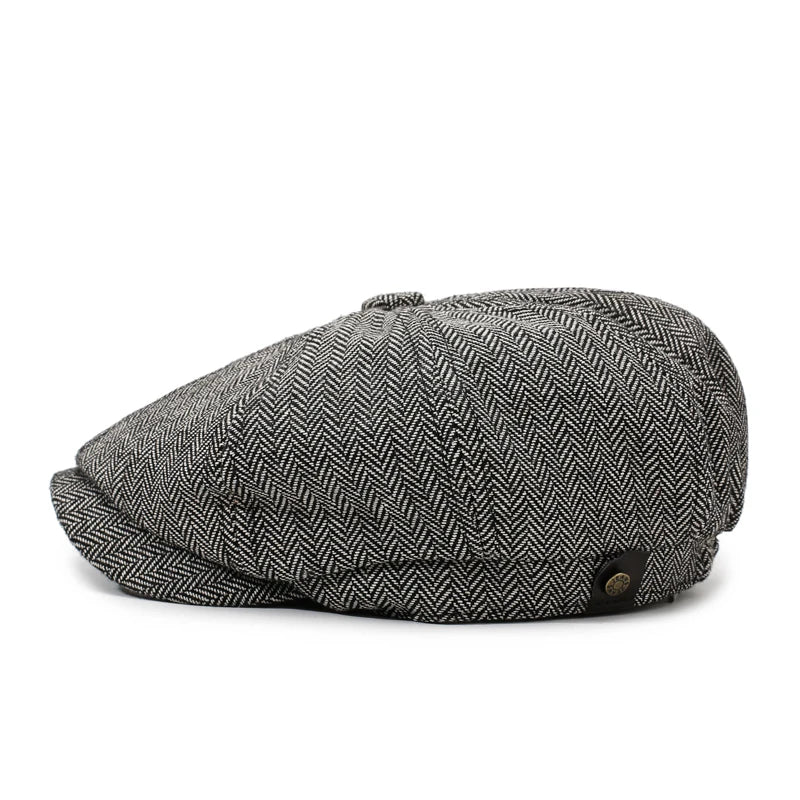 Unisex Newsboy Hat Retro Beret Cap for Spring Autumn Travel Casual