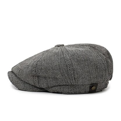 Unisex Newsboy Hat Retro Beret Cap for Spring Autumn Travel Casual