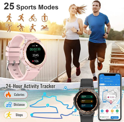 MEVADEN Sport Smart Watch Women Bluetooth Call Smartwatch IP68 Waterproof Fitness Tracker Health Monitoring for IOS Android MK60-EXPROTAS