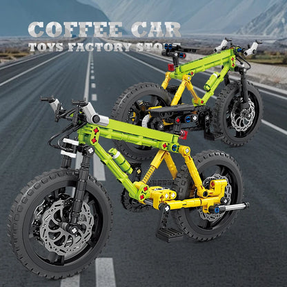 Mechanical Motion Bicycle Building Blocks MOC Mountain Bike STEM Model Toy Gift