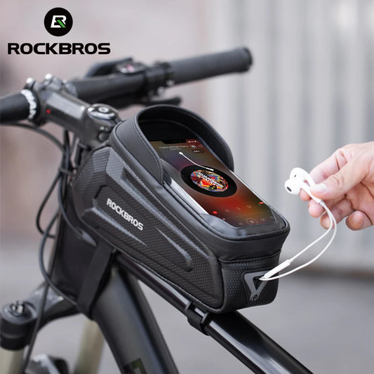 Bike Bag Waterproof Phone Holder Front Tube Frame MTB Cycling Accessory