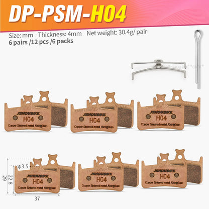 JSHOUBIKE Sintered Metal Brake Pads for Hope Tech 3 E4 Race Evo E4 Maxima