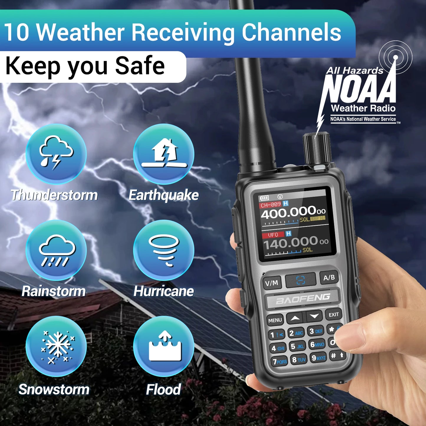 Baofeng Walkie Talkie UV-5R Mini Dual Band Bluetooth Long Range Radio