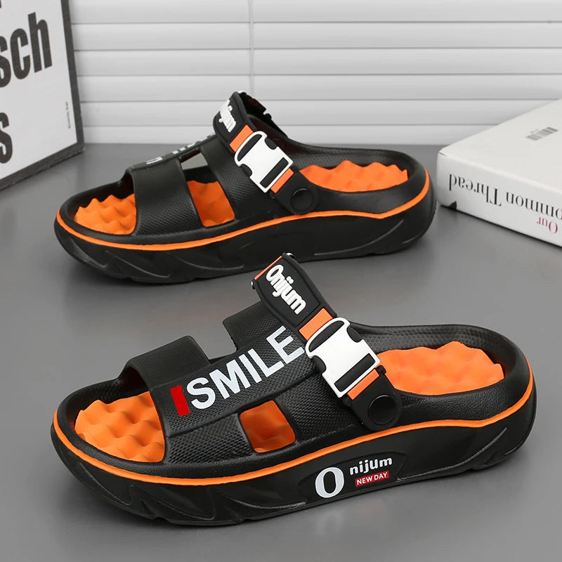 2025 Men’s Massage Slippers Soft Slides Indoor Outdoor Sandals Clogs Unisex