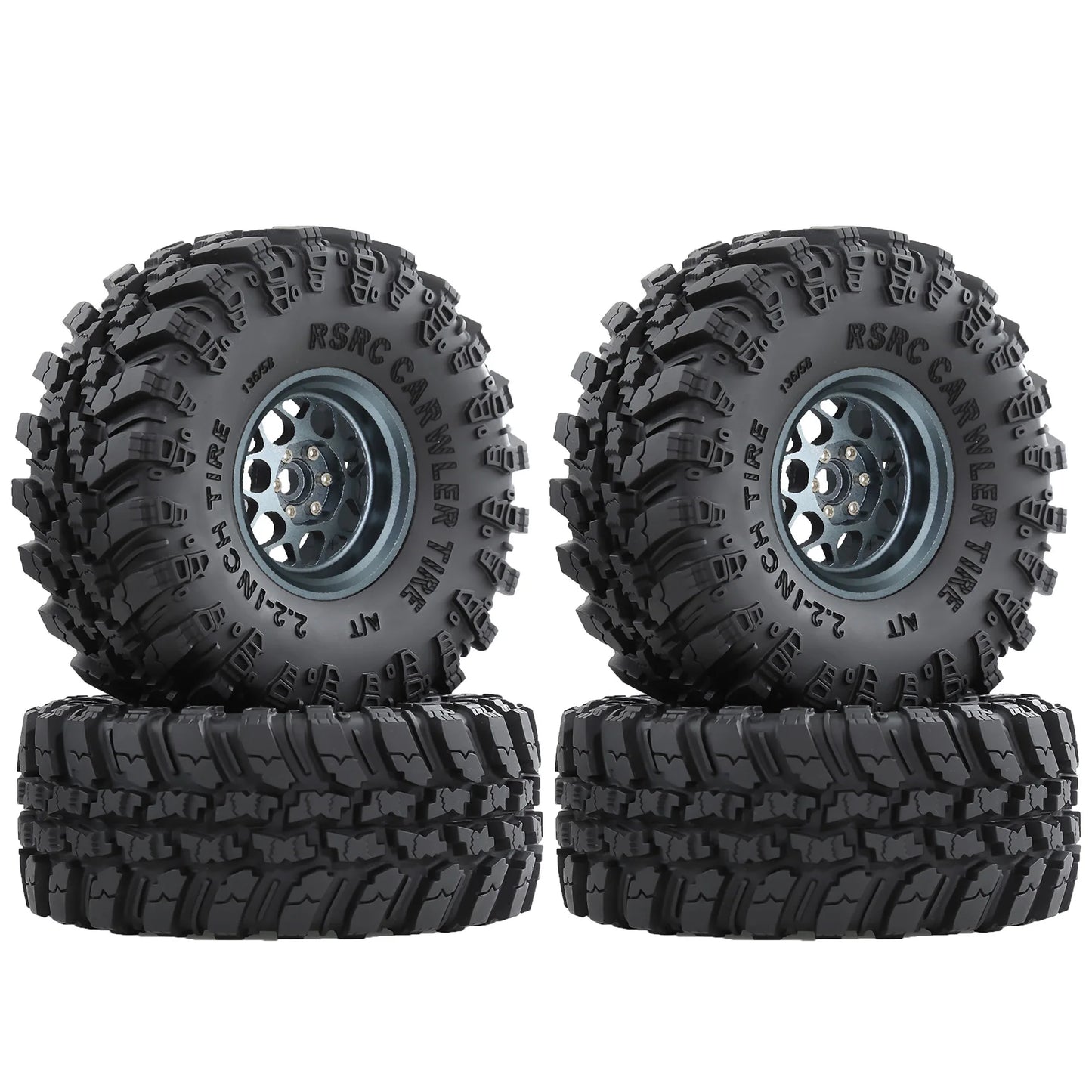 4PCS Beadlock RC Wheel Rims 2.2" for 1/10 Crawler SCX10 TRX4 TRX6