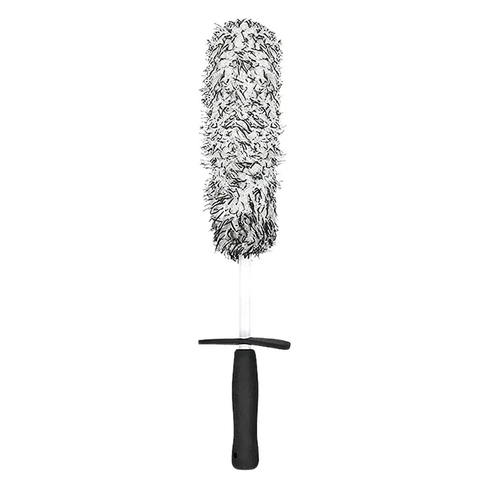 Car Wash Brush Long Handle Plush Cleaning Tool for Rims Spokes Barrel