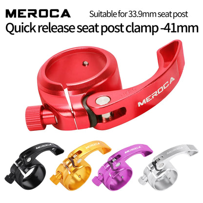 MEROCA Folding Bike Seatpost Clamp 40.9mm Quick Release for 33.9mm Seatpost