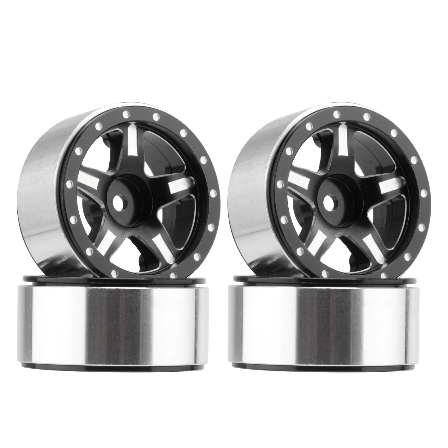4Pcs CNC Aluminium 1.3in Beadlock Wheels 1/18 1/24 RC Crawler Rims