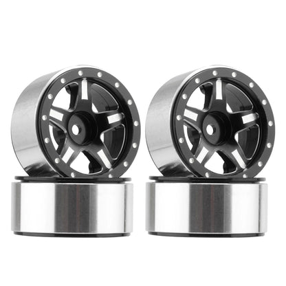 4Pcs CNC Aluminium 1.3in Beadlock Wheels 1/18 1/24 RC Crawler Rims